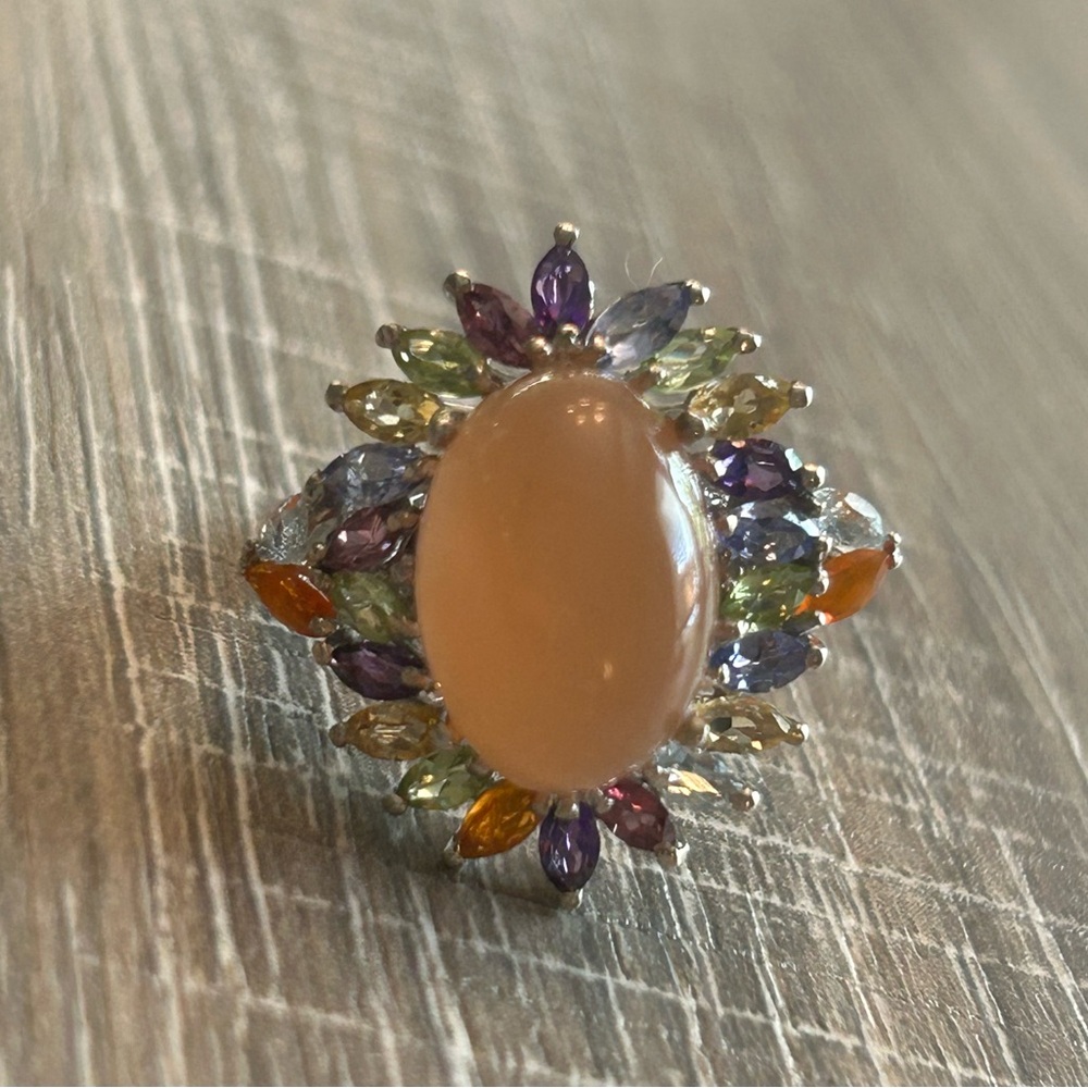 Elegant Multicolor Gemstone Ring